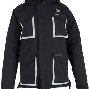 Canada Goose Men's Black Jacket with Gray Trim